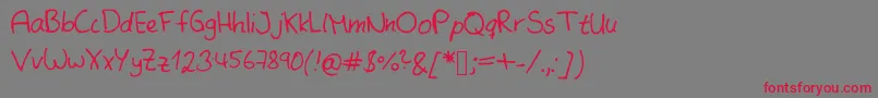 SameMistakeKopie Font – Red Fonts on Gray Background