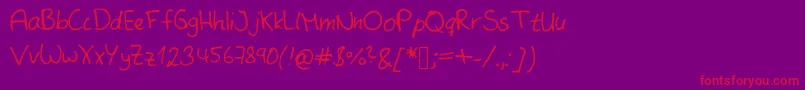 SameMistakeKopie Font – Red Fonts on Purple Background