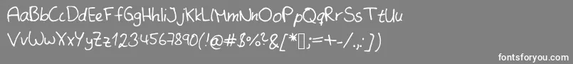 フォントSameMistakeKopie – 灰色の背景に白い文字