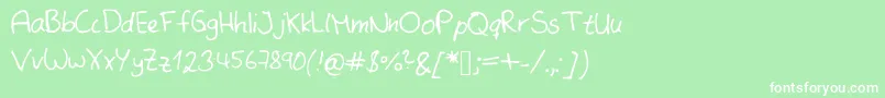SameMistakeKopie Font – White Fonts on Green Background