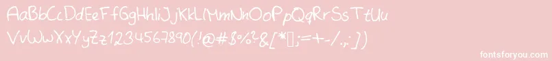 SameMistakeKopie Font – White Fonts on Pink Background