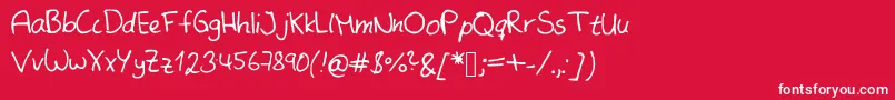 SameMistakeKopie Font – White Fonts on Red Background