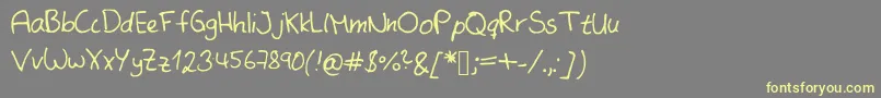 SameMistakeKopie Font – Yellow Fonts on Gray Background