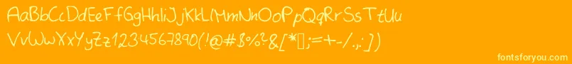 フォントSameMistakeKopie – オレンジの背景に黄色の文字