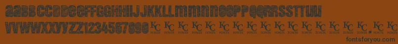 Demento Font – Black Fonts on Brown Background