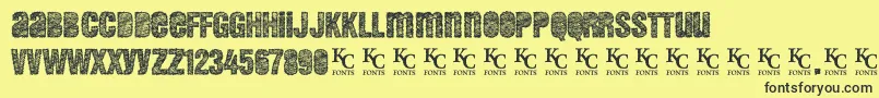 Demento Font – Black Fonts on Yellow Background