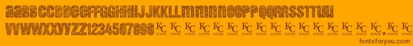 Demento Font – Brown Fonts on Orange Background