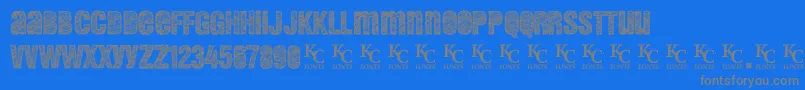 Demento-Schriftart – Graue Schriften auf blauem Hintergrund