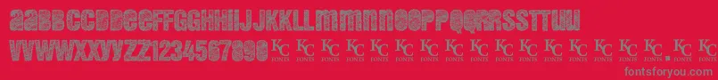 Demento Font – Gray Fonts on Red Background