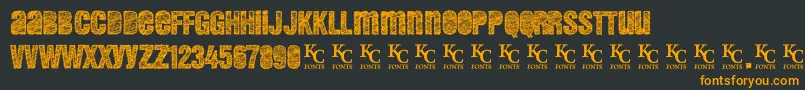 Demento Font – Orange Fonts on Black Background