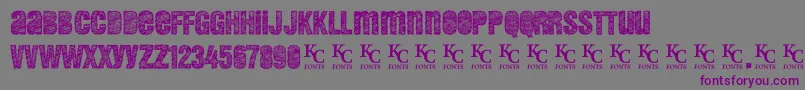 Demento-Schriftart – Violette Schriften auf grauem Hintergrund