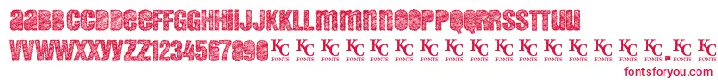 Demento Font – Red Fonts on White Background