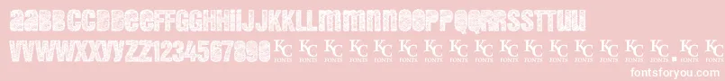 Demento Font – White Fonts on Pink Background