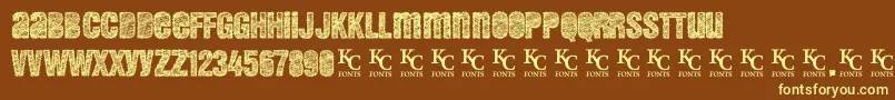 Demento Font – Yellow Fonts on Brown Background