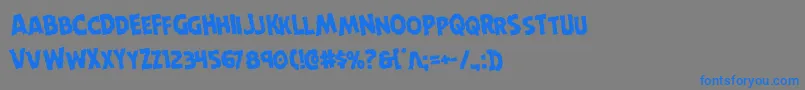 Horroweenrotate-Schriftart – Blaue Schriften auf grauem Hintergrund