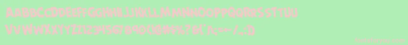 Horroweenrotate Font – Pink Fonts on Green Background