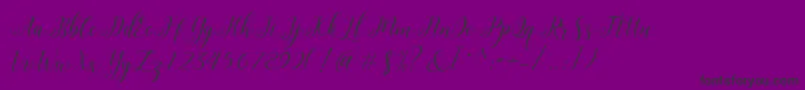 HisteriaScriptDemo-Schriftart – Schwarze Schriften auf violettem Hintergrund