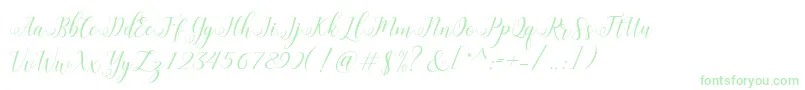 HisteriaScriptDemo-Schriftart – Grüne Schriften