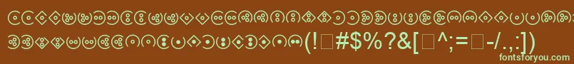 Шрифт DliLightscript – зелёные шрифты на коричневом фоне