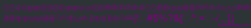 Police DliLightscript – polices violettes sur fond noir