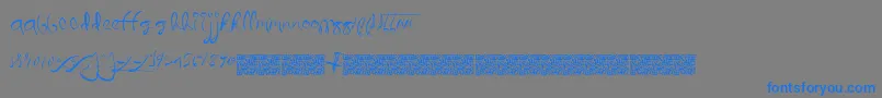 Quicklywrite Font – Blue Fonts on Gray Background