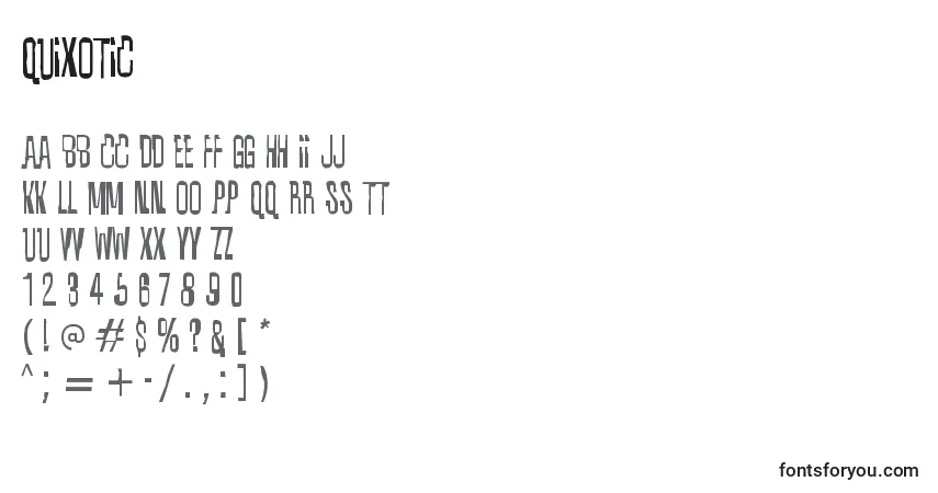 Quixotic (101851)-fontti – aakkoset, numerot, erikoismerkit