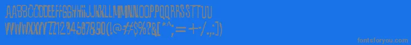 フォントQuixotic – 青い背景に灰色の文字