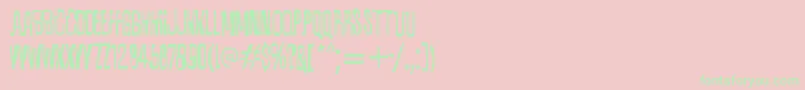 Quixotic Font – Green Fonts on Pink Background