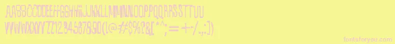 Fonte Quixotic – fontes rosa em um fundo amarelo