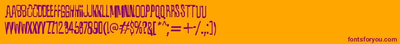 フォントQuixotic – オレンジの背景に紫のフォント