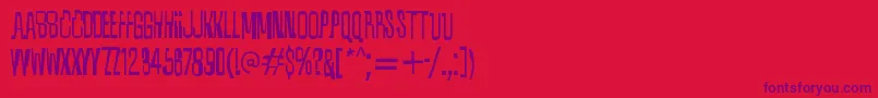Шрифт Quixotic – фиолетовые шрифты на красном фоне