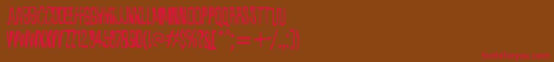 Quixotic Font – Red Fonts on Brown Background