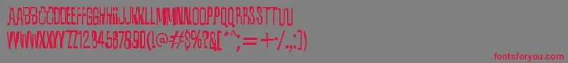 Quixotic Font – Red Fonts on Gray Background