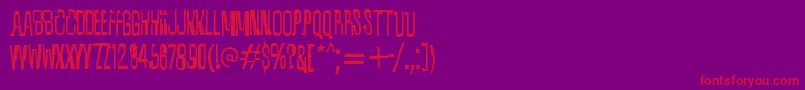 Quixotic Font – Red Fonts on Purple Background
