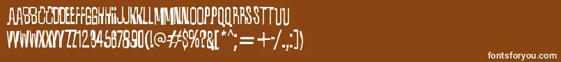 フォントQuixotic – 茶色の背景に白い文字