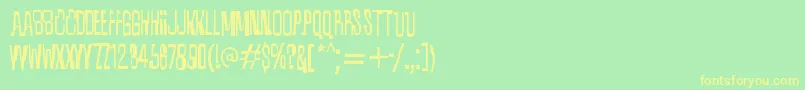 Шрифт Quixotic – жёлтые шрифты на зелёном фоне