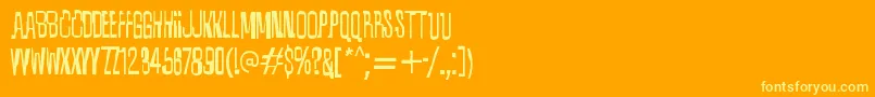 fuente Quixotic – Fuentes Amarillas Sobre Fondo Naranja
