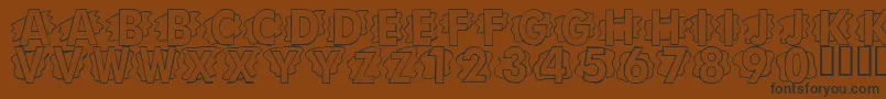 LmsScrapPaper Font – Black Fonts on Brown Background
