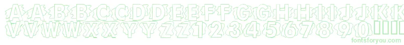 LmsScrapPaper Font – Green Fonts on White Background