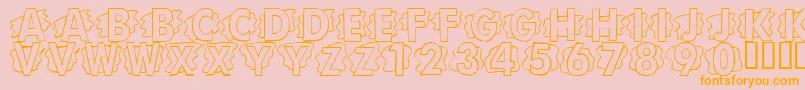 LmsScrapPaper Font – Orange Fonts on Pink Background