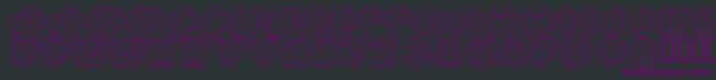 LmsScrapPaper Font – Purple Fonts on Black Background