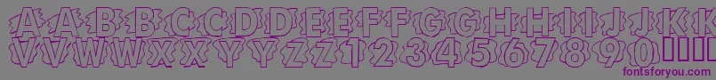 Шрифт LmsScrapPaper – фиолетовые шрифты на сером фоне