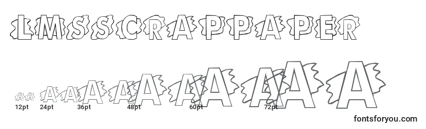 LmsScrapPaper Font Sizes