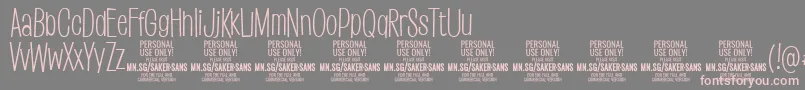 SakersanslightPersonalUse Font – Pink Fonts on Gray Background