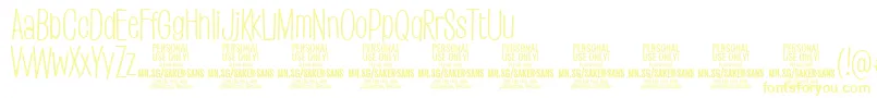 SakersanslightPersonalUse Font – Yellow Fonts