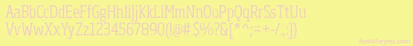 SohomaLight Font – Pink Fonts on Yellow Background