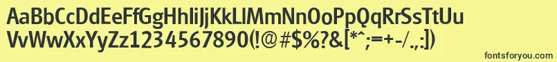 フォントGlasgowserialMediumRegular – 黒い文字の黄色い背景