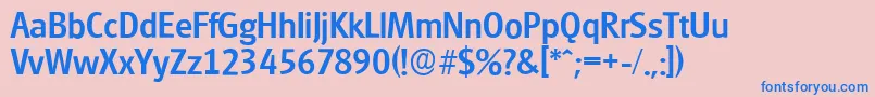 GlasgowserialMediumRegular Font – Blue Fonts on Pink Background