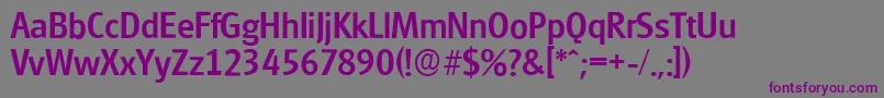 GlasgowserialMediumRegular Font – Purple Fonts on Gray Background