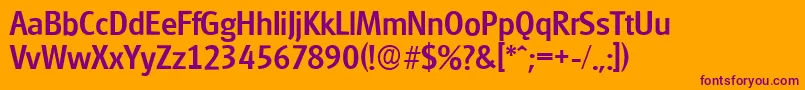 Police GlasgowserialMediumRegular – polices violettes sur fond orange
